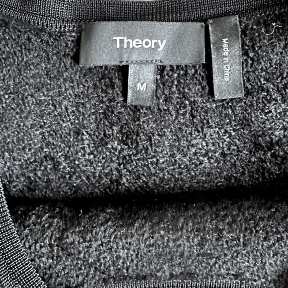 Theory Women's Cut Crew Neck Racer Back Peplum Texture Sleeveless Knit Top SZ M - Picture 9 of 10